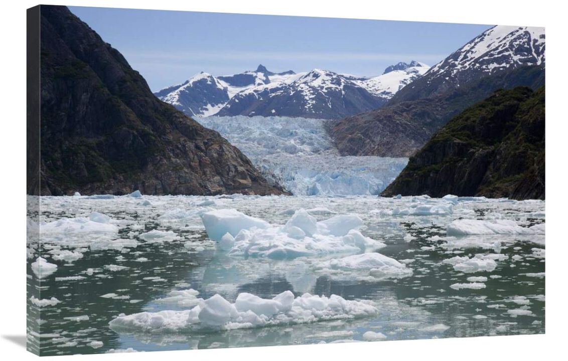 South Sawyer Glacier and bay full of bergy bits, Tracy Arm-Fords Terror Wilderness, Tongass National Forest, Alaska-Canvas Art-36x24