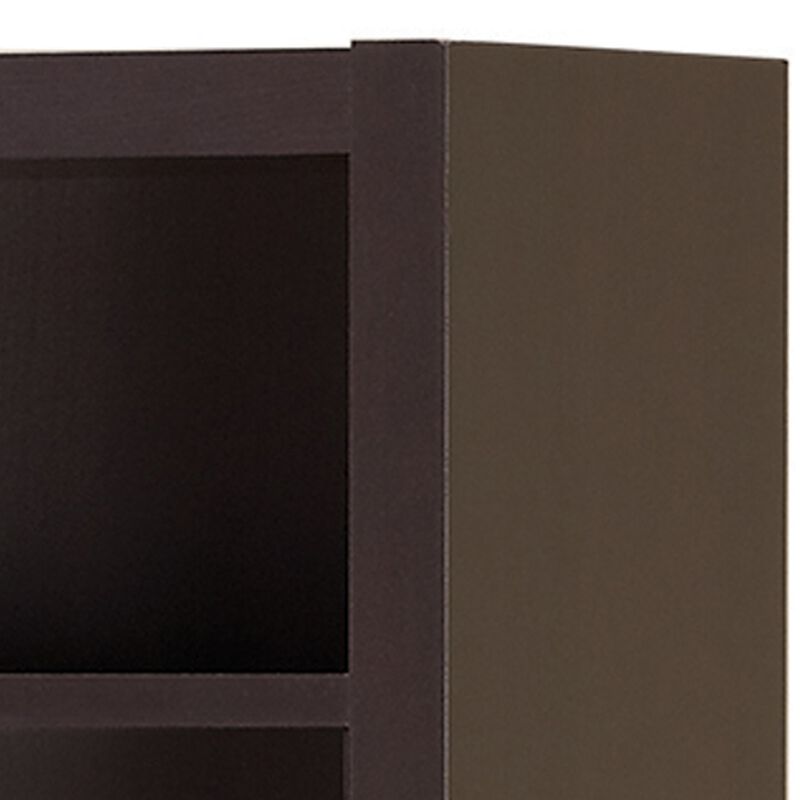 Glimmering Brown Narrow Wooden bookcase - Benzara