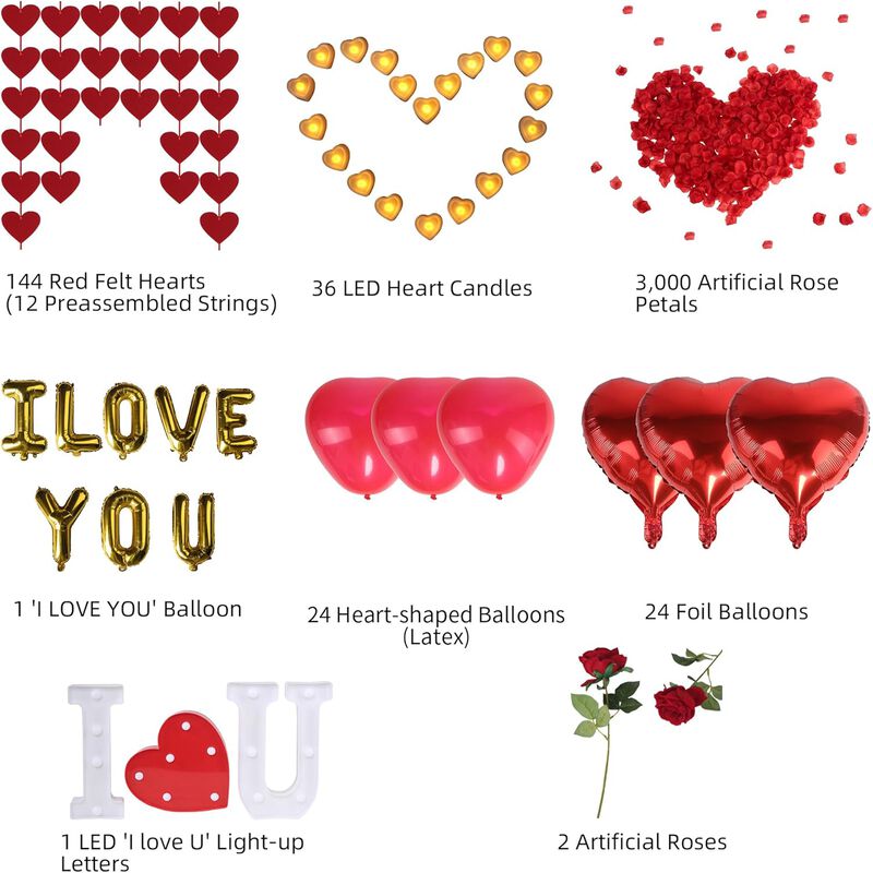 Romantic Decorations Valentines Day, 3000 Rose Petals Anniversary