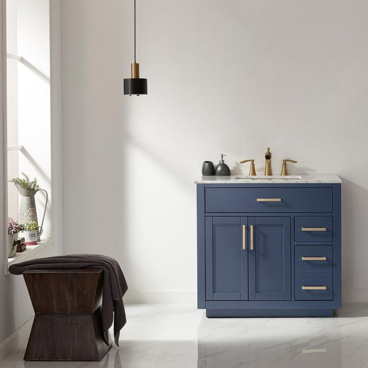 Altair 36 Single Bathroom Vanity Set in Royal Blue without Mirror
