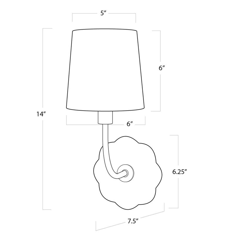 Camilla Bent Arm Sconce