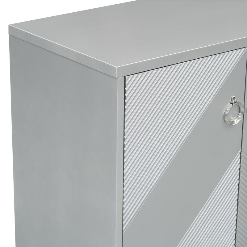 Merax Light Luxury Geometric Patterns Cabinet