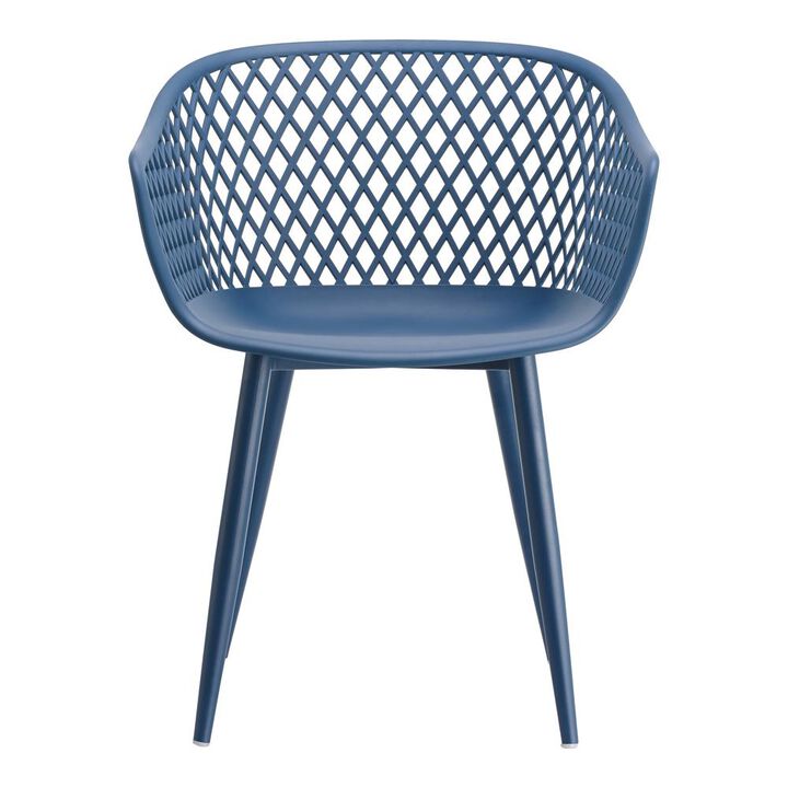 Moe's Home Collection Piazza Outdoor Chair Blue-Set Of Two