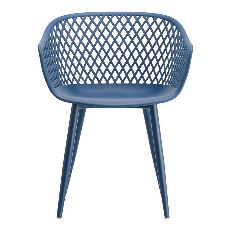 Moe's Home Collection Piazza Outdoor Chair Blue-Set Of Two