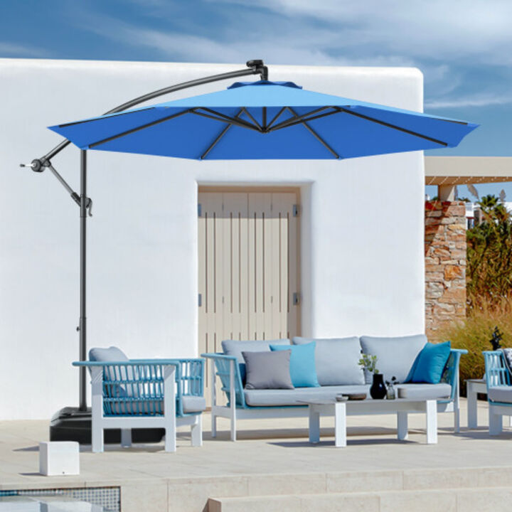 10 Feet Patio Outdoor Sunshade Hanging Umbrella
