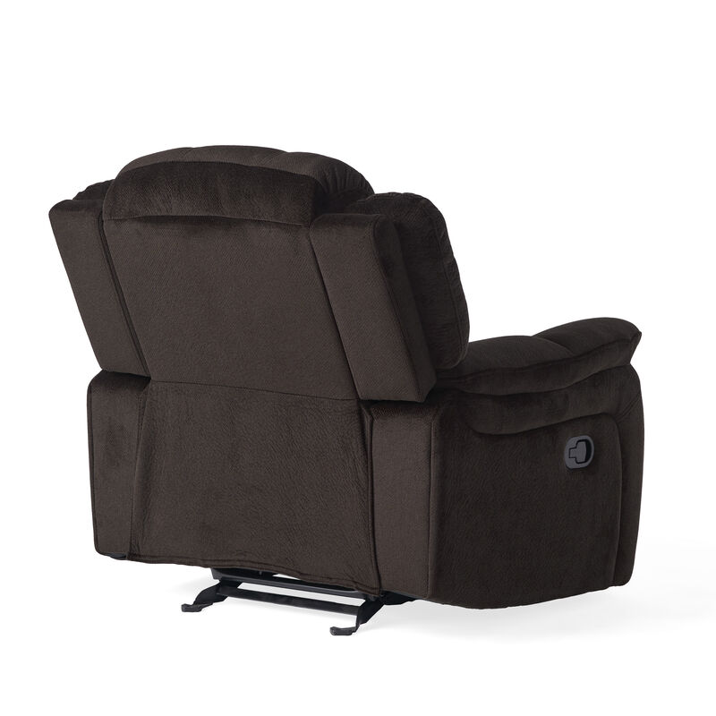 Merax Classic Design Plush Fabric Glider Recliner Chair