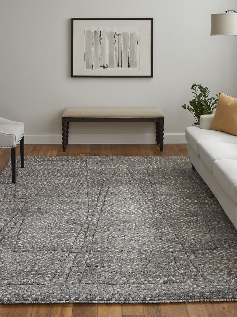 Dering T6042 Charcoal 10' x 14' Rug By Thom Filcia