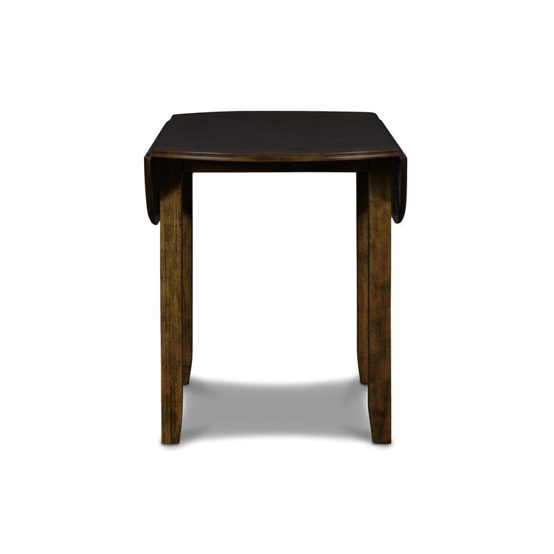New Classic Furniture Furniture Gia Solid Wood Dining Drop Leaf Table 2 Chairs in Brown