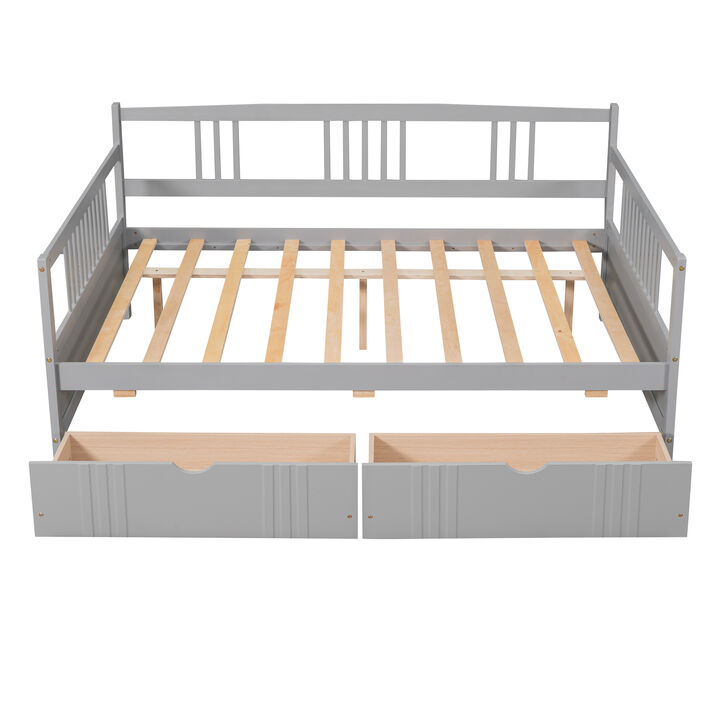 Merax Daybed Wood Bed with 2 Drawers