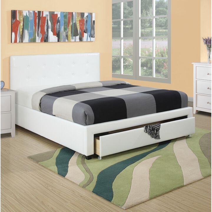 Bedroom Furniture Storage Under Bed Queen Size Bed PU Leather