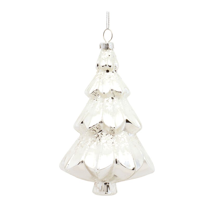 Tree Ornament (Set of 6) 5"H, 5.75"H Glass
