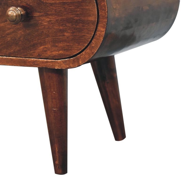 Artisan Furniture Solid Wood California Walnut Circular TV Unit