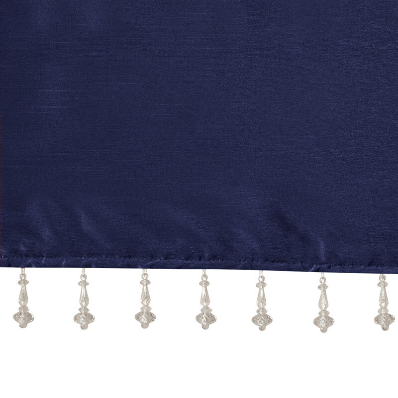 Gracie Mills Elroy Lightweight Beaded Faux Silk Valance