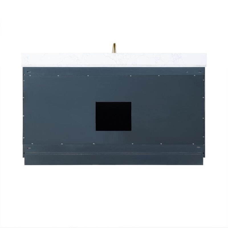 Altair 60 Single Bathroom Vanity Set in Classic Blue with Mirror