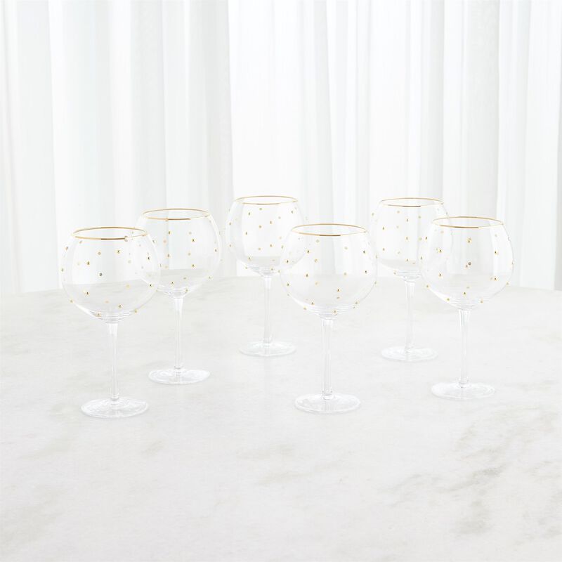 Set of 6 Celebration Goblet Glasses