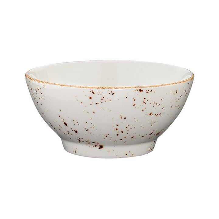 Grain dia.4.75" h:2.25" 10 oz. Round Decorated Porcelain Bowl (Set of 4)
