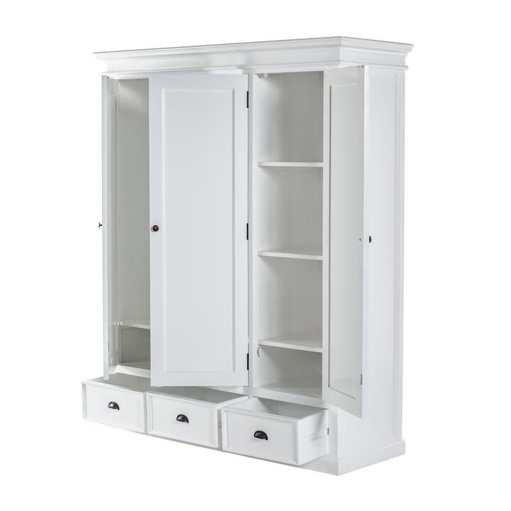 Belen Kox Classic White 3-Door Wardrobe, Belen Kox