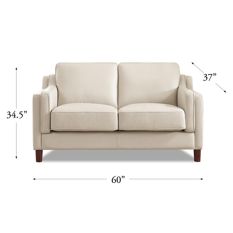 Bella Top Grain Leather Loveseat