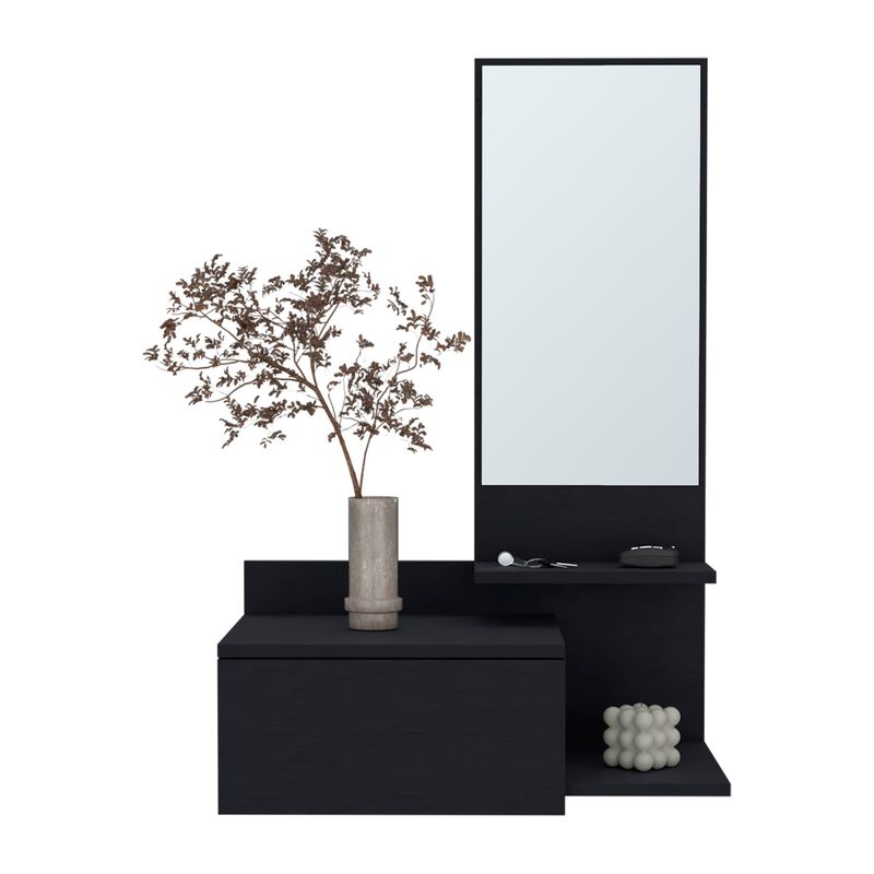 Floating Hallway Cabinet Lowell, Living Room, Black
