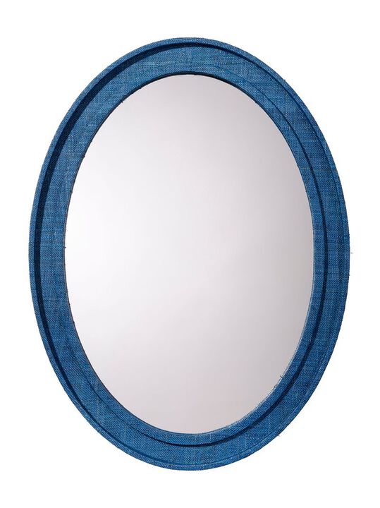 Valley Oval Mirror, Indigo