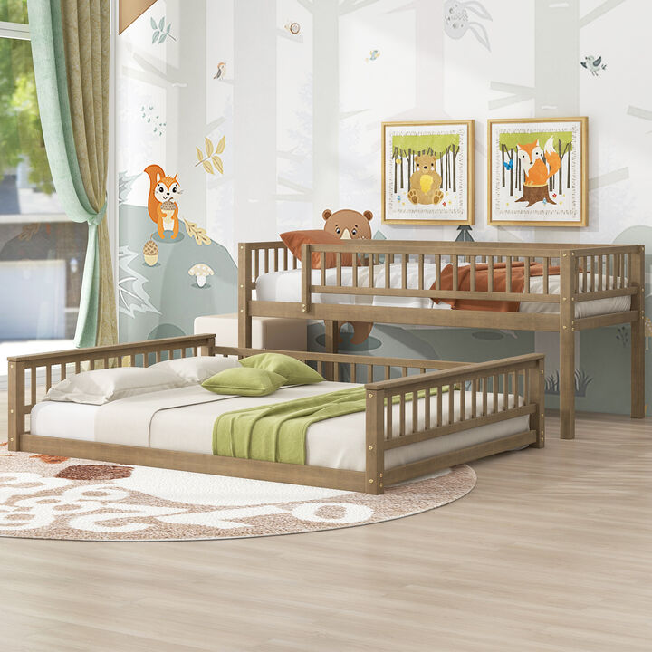 Merax Bunk Bed with Ladder and Guardrails