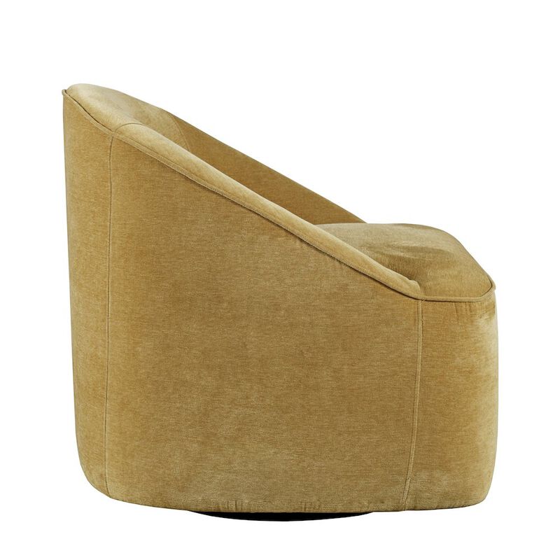 Jofran Lulu Mid-Century Modern Upholstered Casual Swivel Accent Chair