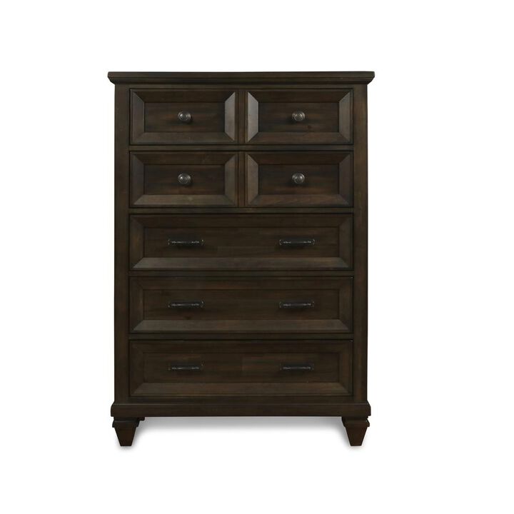 New Classic Furniture Furniture Sevilla 6-Piece Wood Queen Bedroom Set in Walnut
