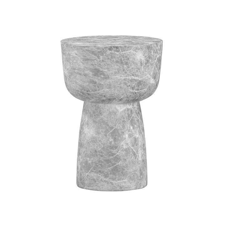 Charra Faux Travertine Indoor/Outdoor Side Table