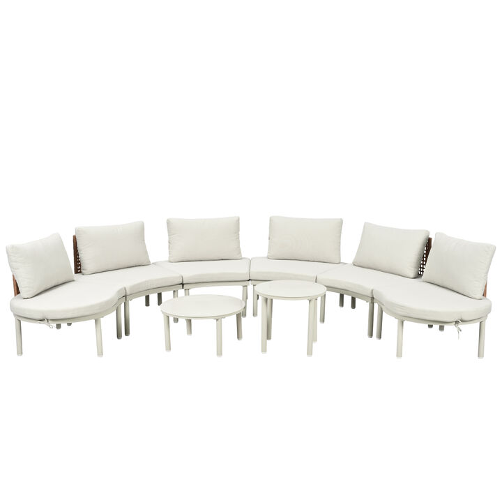 Merax Patio Sofa Furniture Set for Backyard, Garden, Poolside