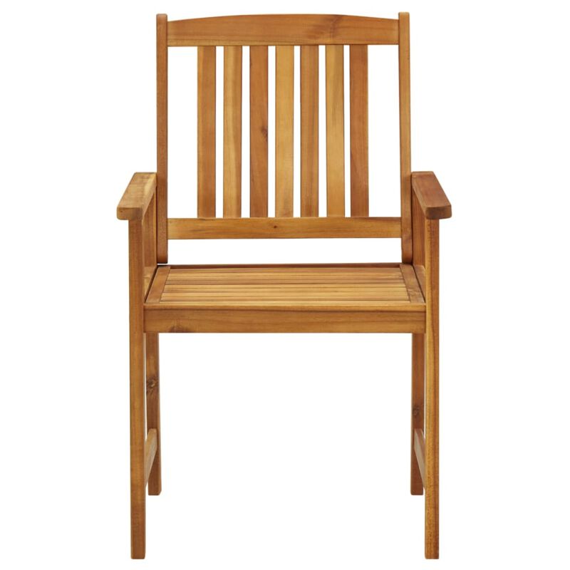 vidaXL Director's Chairs with Cushions 2 pcs Solid Acacia Wood