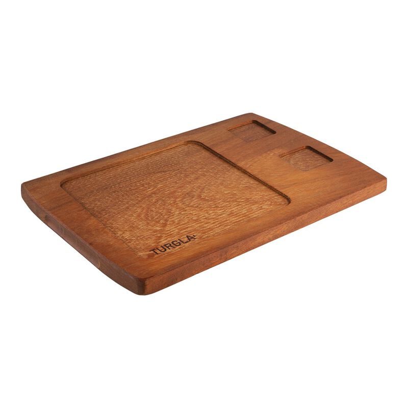 Wood 15.75" x 10.75" Rectangular Brown Wood Serving