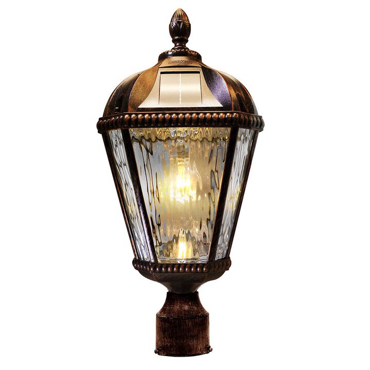Royal Bulb Solar Light - w/GS Solar Light Bulb - 3" Fitter - Brushed Bronze