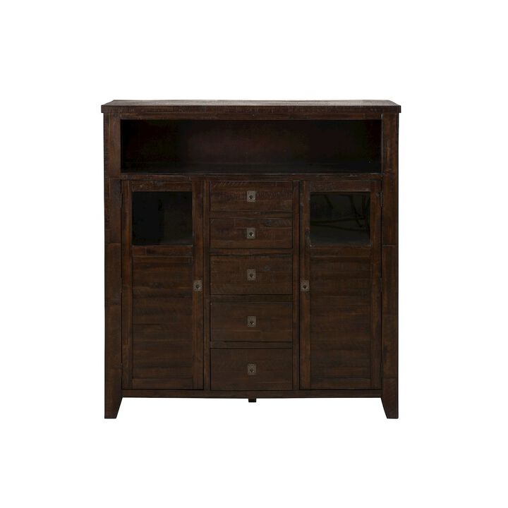 Jofran Kona Grove Distressed Rustic Solid Acacia Cabinet