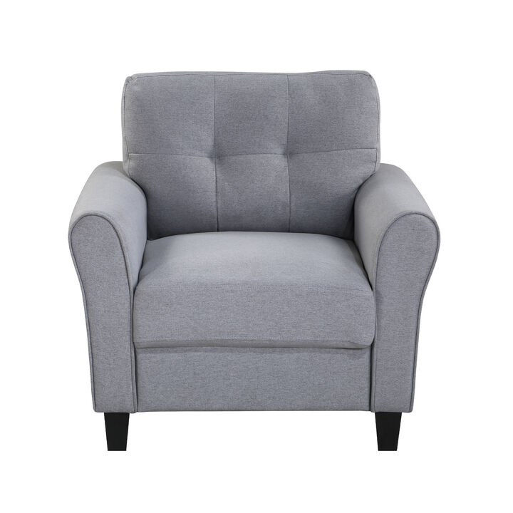 Merax Linen Upholstered Couch Single Sofa Chair