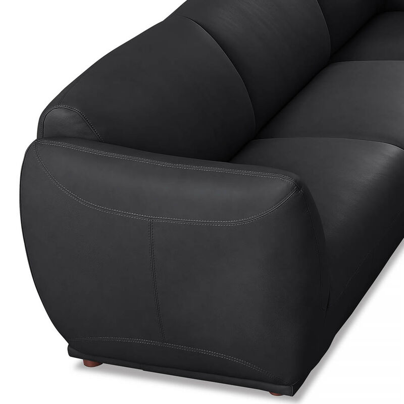 Moon Top Grain Leather Symmetrical Sectional