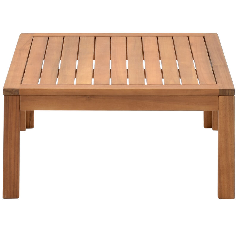 Merax Wood Structure Outdoor Sofa Set with Table