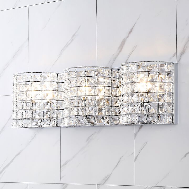 Clara Deco Metal/Crystal Classic Glam LED Vanity Light