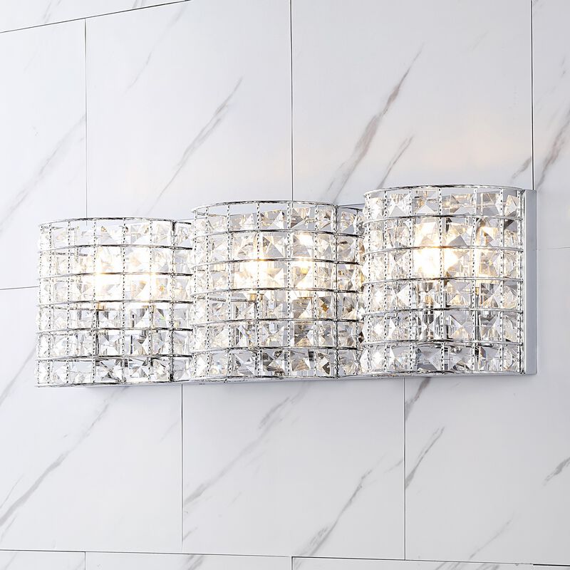 Clara Deco Metal/Crystal Classic Glam LED Vanity Light