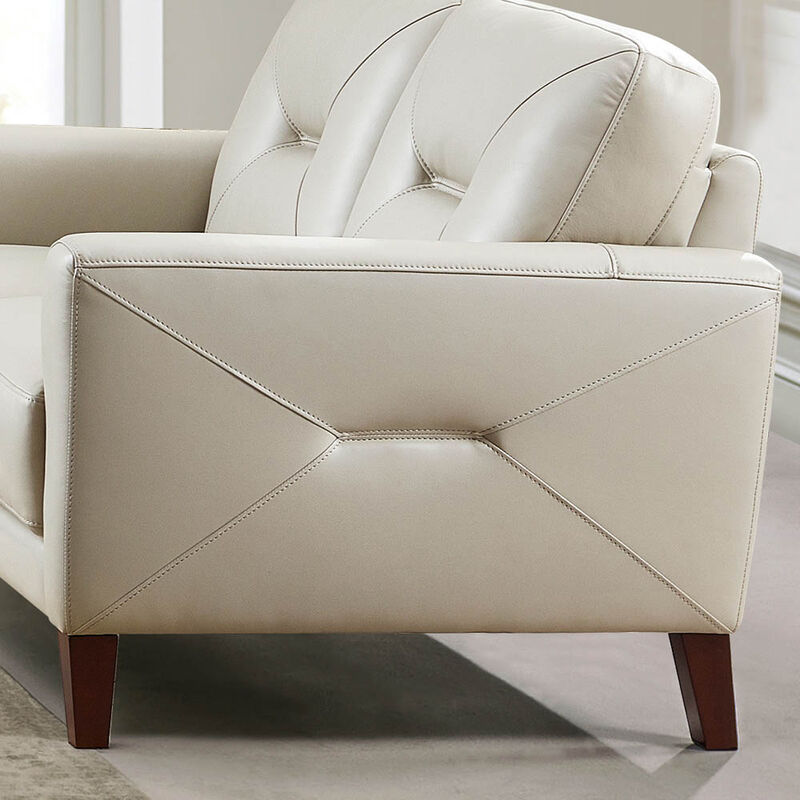 Mavis Top Grain Leather Loveseat