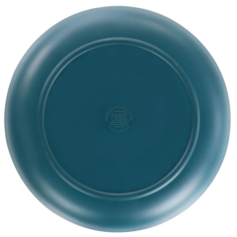 Gibson Home Rockabye 4 Piece Melamine Dinner Plate Set in Dark Teal