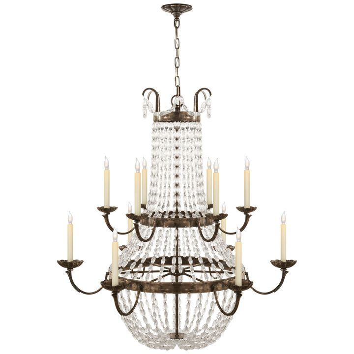 Paris Flea Market Grande Chandelier in Sheffield Silver