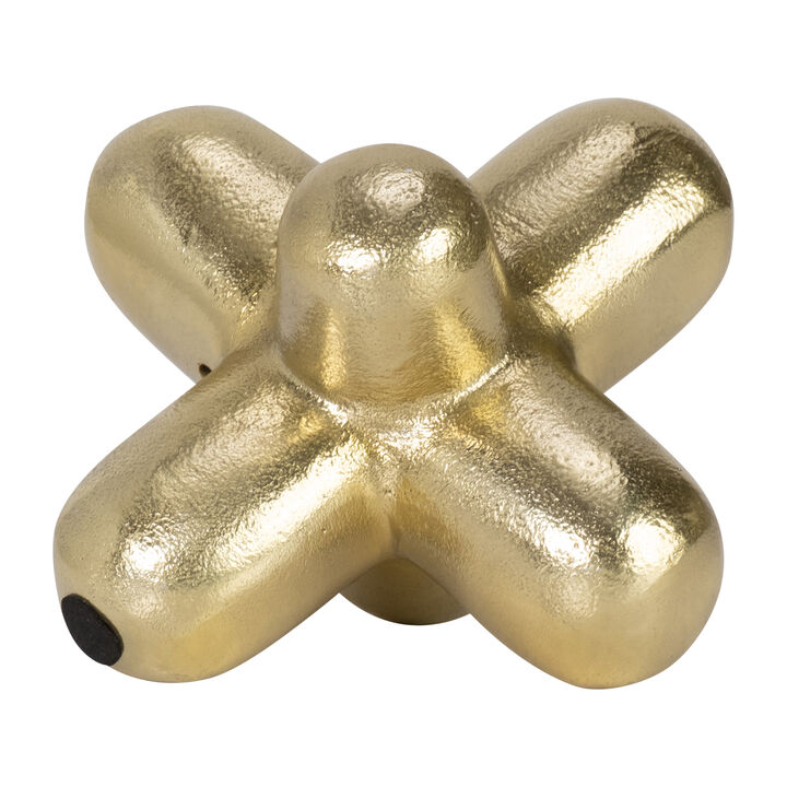 Gold Geometric Orb Sculpture