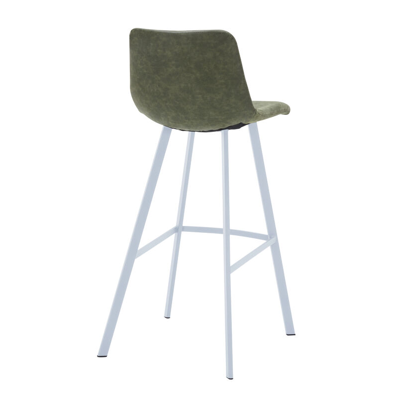 Elland - Bar stool -Light Grey- White Base
