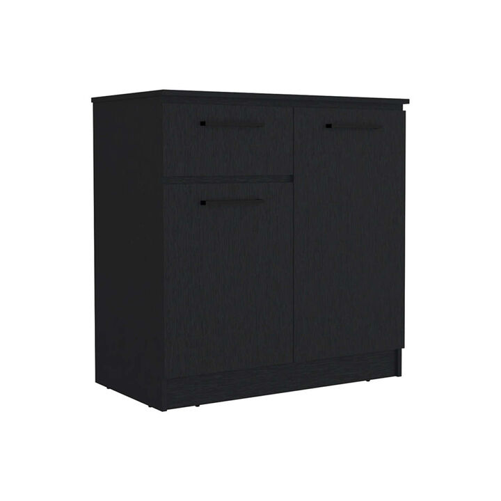 Idaho Dresser With 2-Door Cabinets And Drawer - Black