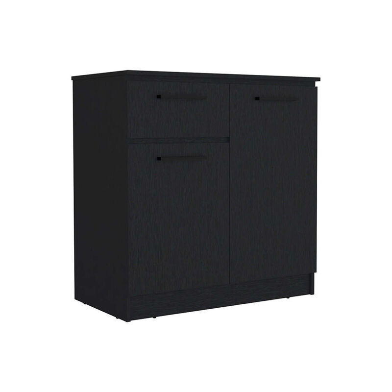 Idaho Dresser With 2-Door Cabinets And Drawer - Black