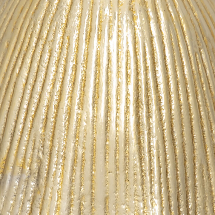 8" Mushroom with Metal Top, Gold