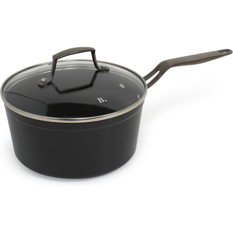 Blu. Cookware 2.7QT Nonstick Sauce Pan with Lid, Non-Toxic, Non-Stick Ceramic, PFA/PFOA-Free, Suitable for All Cooktops, Includes Cleaning Bamboo Brush