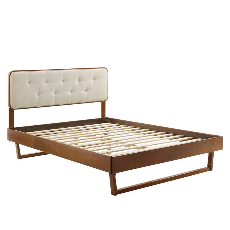 Modway - Bridgette Queen Wood Platform Bed with Angular Frame