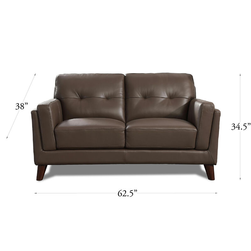 Huntington Top Grain Leather Loveseat