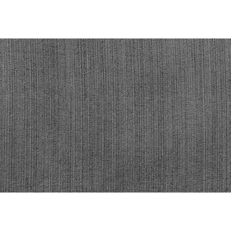Grey Tufted Ottoman with Nailhead Trim and Wooden Legs